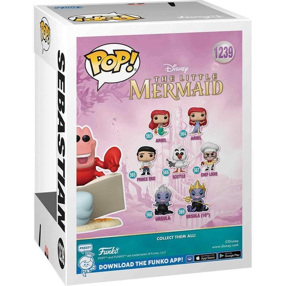 Little Mermaid Sebastian Pop Vinyl Figure EE Exclusive 1239 - Picture 4 of 4